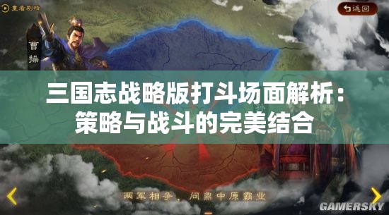 三国志战略版打斗场面解析：策略与战斗的完美结合