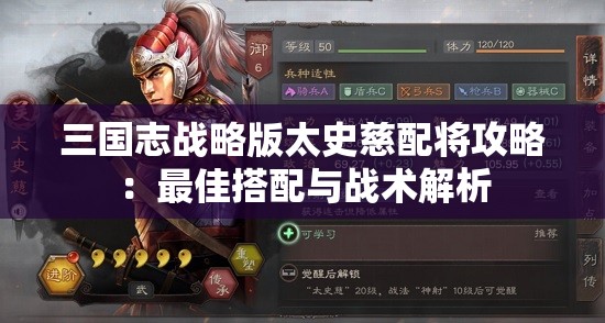 三国志战略版太史慈配将攻略：最佳搭配与战术解析